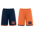 Custom Blue Orange Classic Style Reversible Basketball Uniform Personalized Ordinary BBJR-D017015