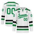 Custom White Green Personalized Hockey Jersey HCKJ01-D0a70b7