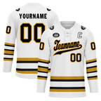 Custom White Yellow Personalized Hockey Jersey HCKJ01-D0a70ef