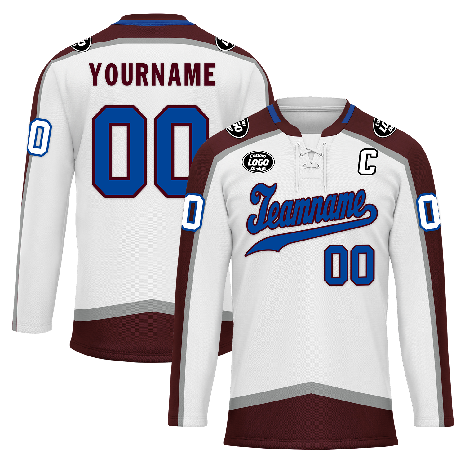 Custom White Red Personalized Hockey Jersey HCKJ01-D0a70ea