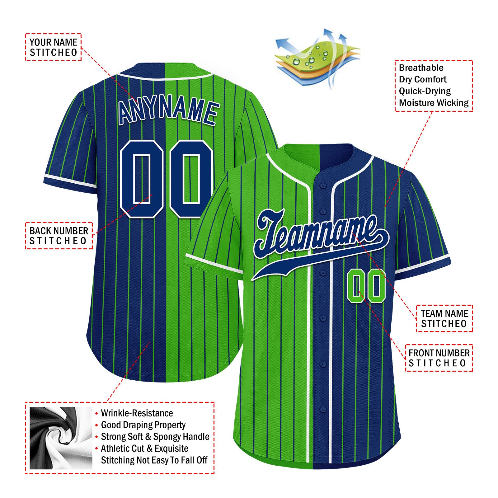 Custom Stripe Fashion Personalized Authentic Baseball Jersey BSBJ01-E06043-17