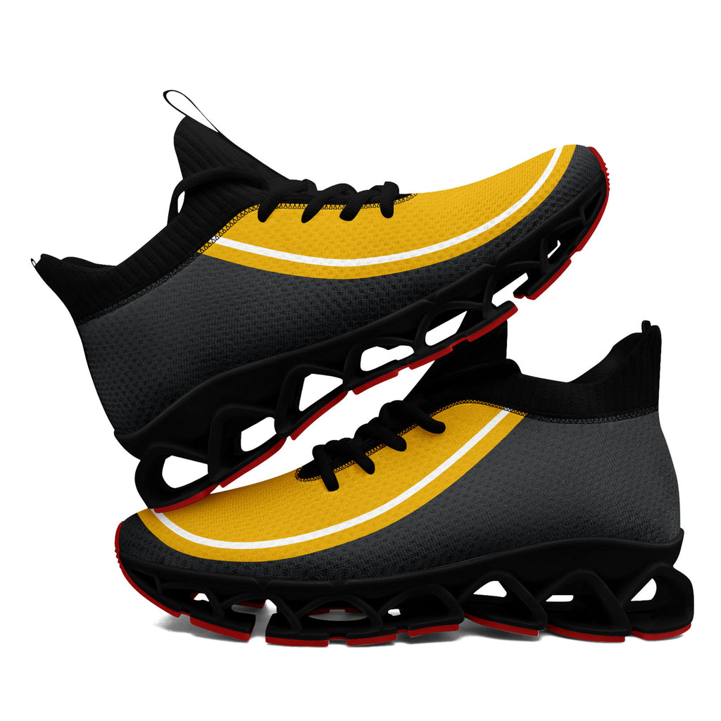 Custom Yellow Dark Gray Maxsoul Shoes Personalized Sneaker FN030XD-D020388-1
