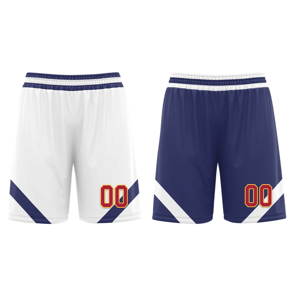 Custom White Blue Classic Style Reversible Basketball Uniform Personalized Ordinary BBJR-D017030
