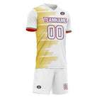 Custom Yellow White Soccer Sets Jersey Personalized SCJ101-D28040