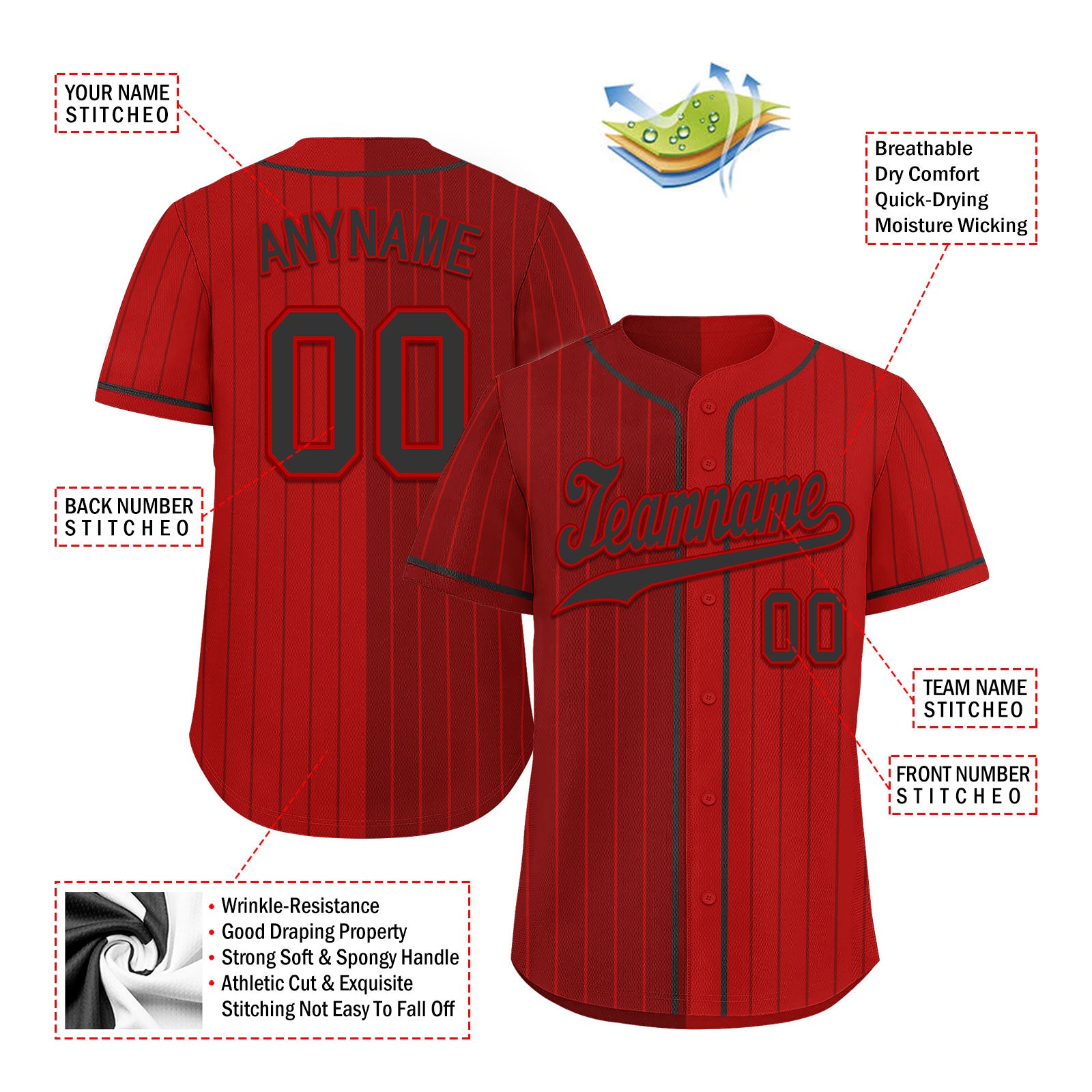 Custom Stripe Fashion Personalized Authentic Baseball Jersey BSBJ01-E06043-26
