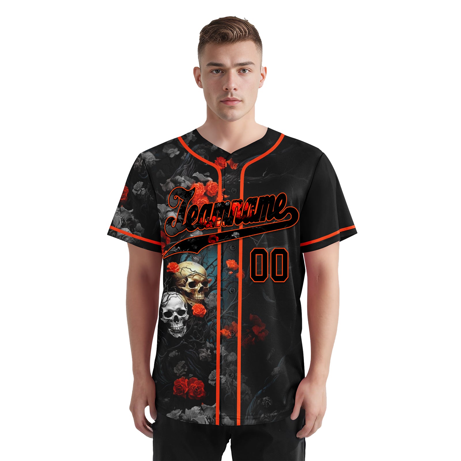 Custom Gothic Personalized Authentic Baseball Jersey BSBJ01-E06009