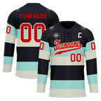 Custom Black White Personalized Hockey Jersey HCKJ01-D0a70db