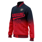 Custom Blue Red Fade Fashion Jacket Bomber Full-Snap Varsity Letterman Personalized Jacket FZ005-D020229-4