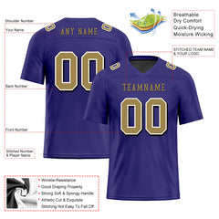 Custom Purple Baltimore Personalized Authentic Football Jersey FBJ02-E0601-3