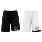 Custom Black White Classic Style Reversible Basketball Uniform Personalized COOLMAX BBJR-D017044