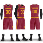 Custom Red Classic Style Sports Uniform Basketball Jersey BBJ01-D020105-2