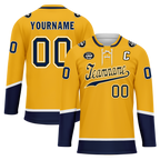 Custom Yellow Personalized Hockey Jersey HCKJ01-D0a70cb
