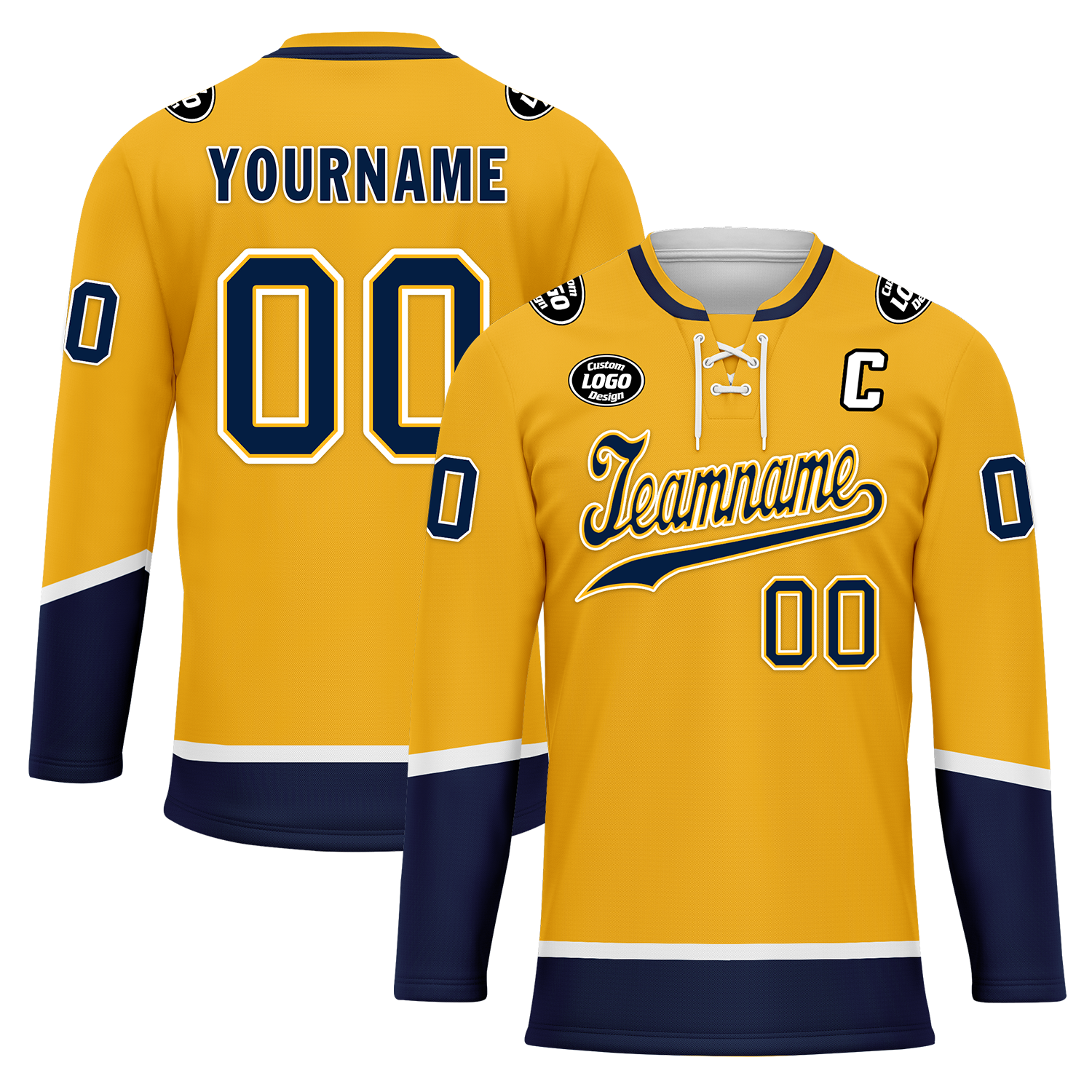 Custom Yellow Personalized Hockey Jersey HCKJ01-D0a70cb