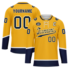 Custom Yellow Personalized Hockey Jersey HCKJ01-D0a70cb