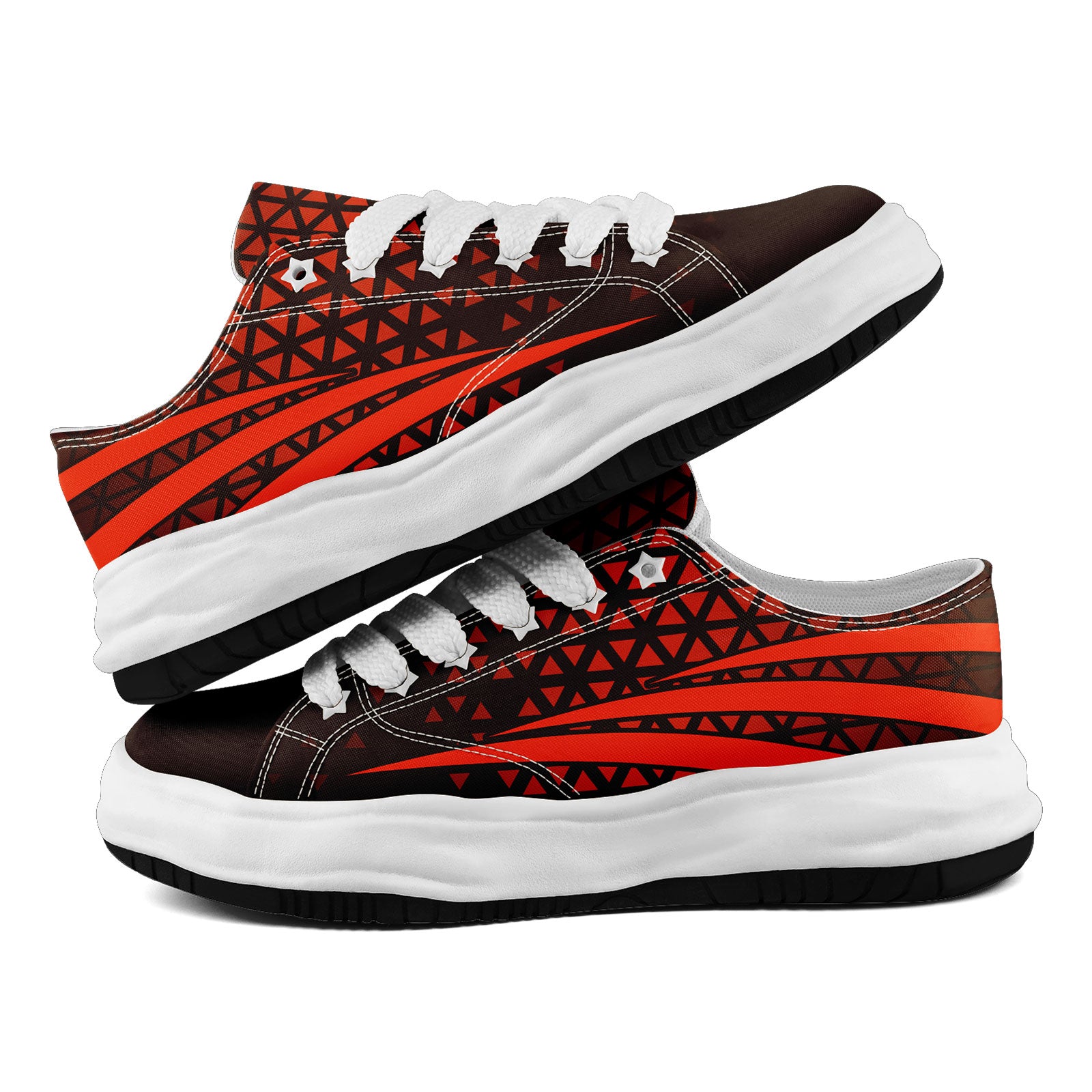 Custom Black Orange Ohio Shoes Personalized Sneaker FN038-D023003-8