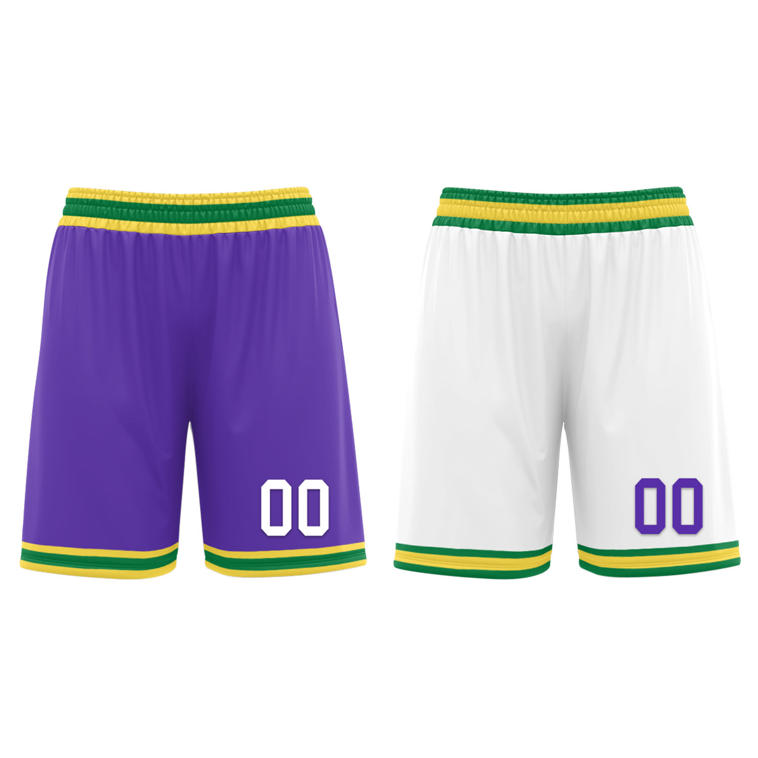 Custom Purple White Classic Style Reversible Basketball Uniform Personalized COOLMAX BBJR-D017047