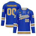 Custom Blue Yellow Personalized Hockey Jersey HCKJ01-D0a70cc