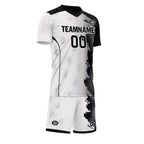Custom Black White Soccer Sets Jersey Personalized SCJ101-D020210-2