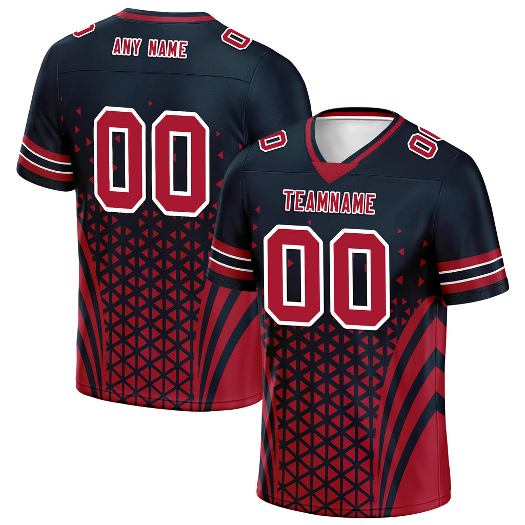 Custom Blue White Texas Personalized Authentic Football Jersey FBJ02-D023033-12