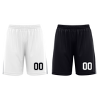 Custom White Black Classic Style Reversible Basketball Uniform Personalized COOLMAX BBJR-D017051