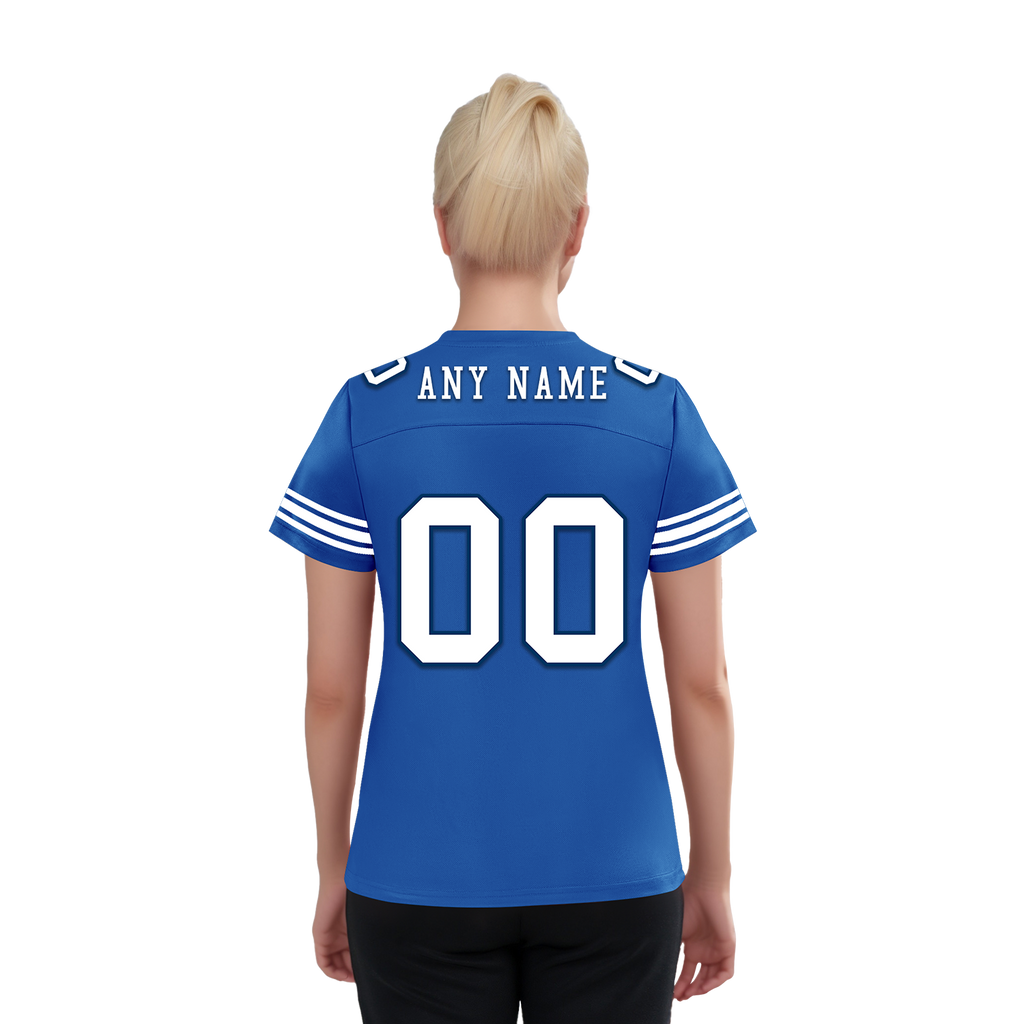 Custom Blue Classic Style Personalized Authentic Football Jersey FBJ02-bd0a700f