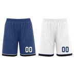 Custom Blue White Classic Style Reversible Basketball Uniform Personalized COOLMAX BBJR-D017053