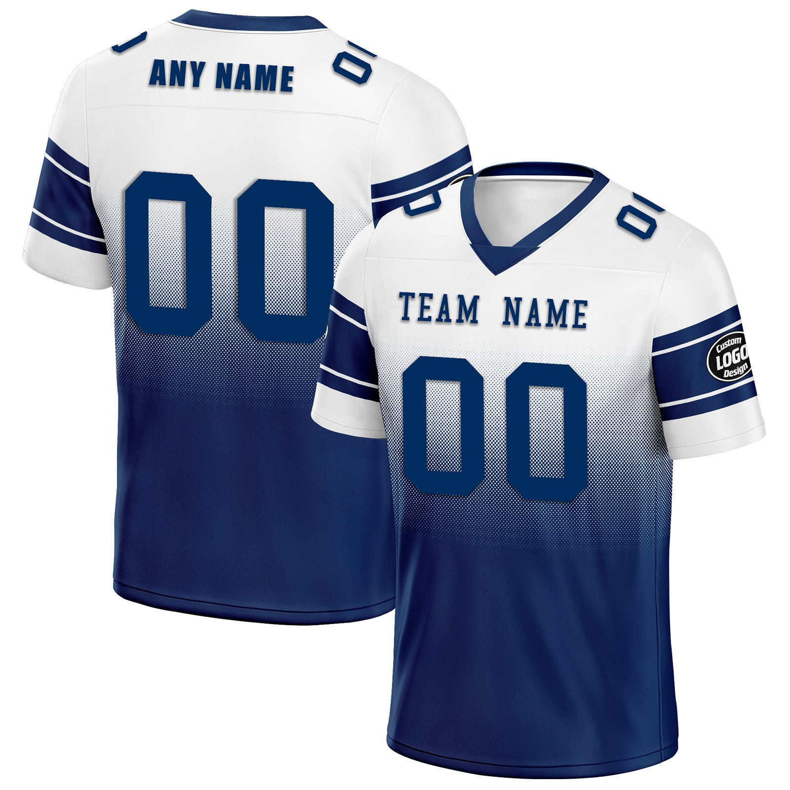 Custom White Blue Indianapolis Personalized Authentic Football Jersey FBJ02-D020249-14