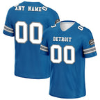 Custom Bule Detroit Personalized Authentic Football Jersey FBJ02-D020256-6