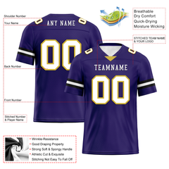 Custom Purple Classic Style Personalized Authentic Football Jersey FBJ02-bd0a70cb