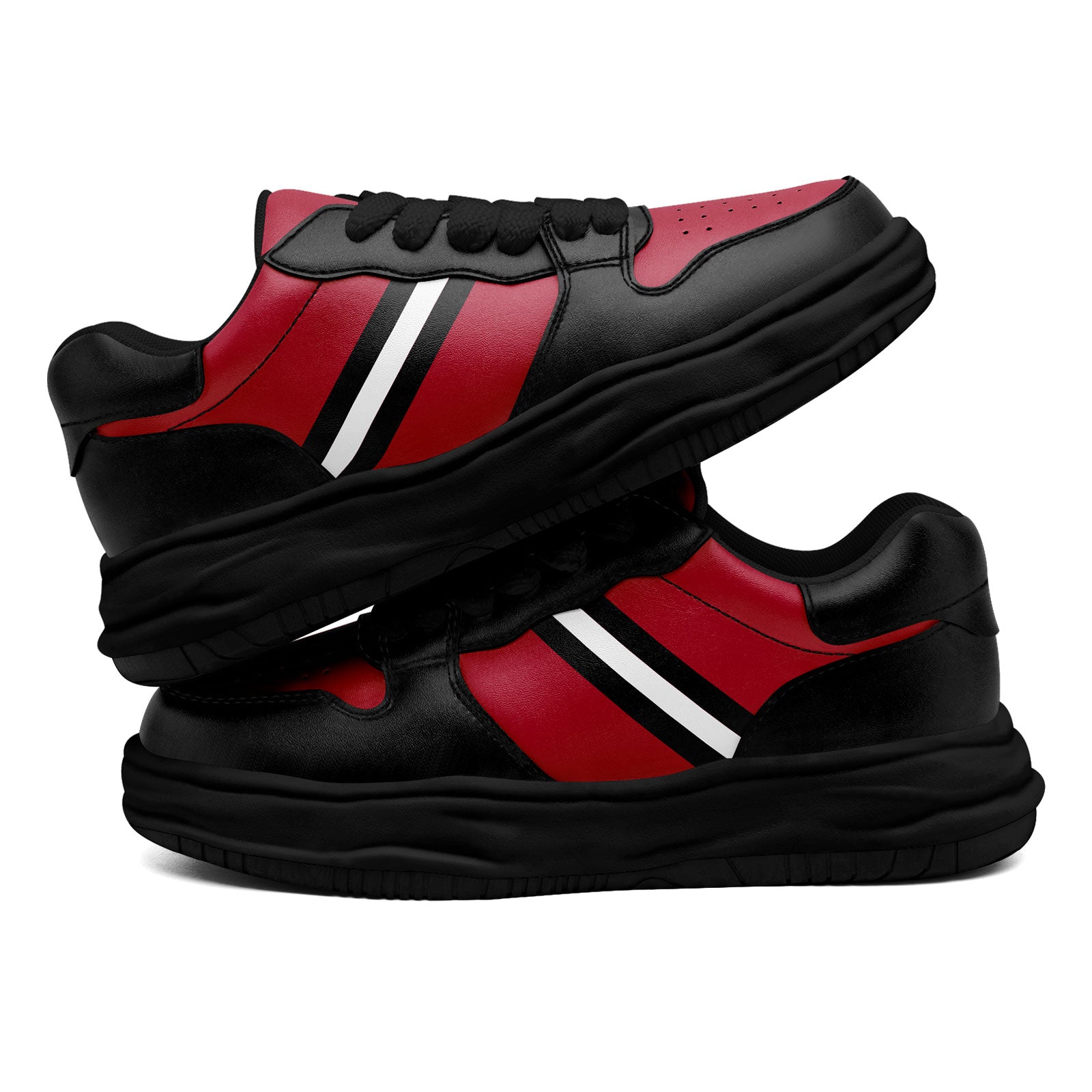 Custom Red Black Atlanta Shoes Personalized Sneaker FN032-D020389-3