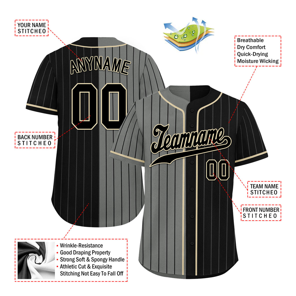 Custom Stripe Fashion Personalized Authentic Baseball Jersey BSBJ01-E06043-3