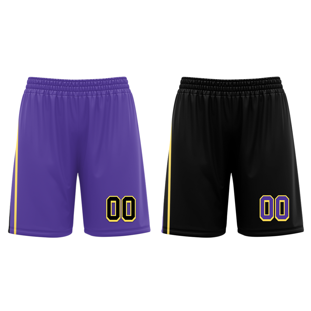 Custom Purple Black Classic Style Reversible Basketball Uniform Personalized Ordinary BBJR-D017033