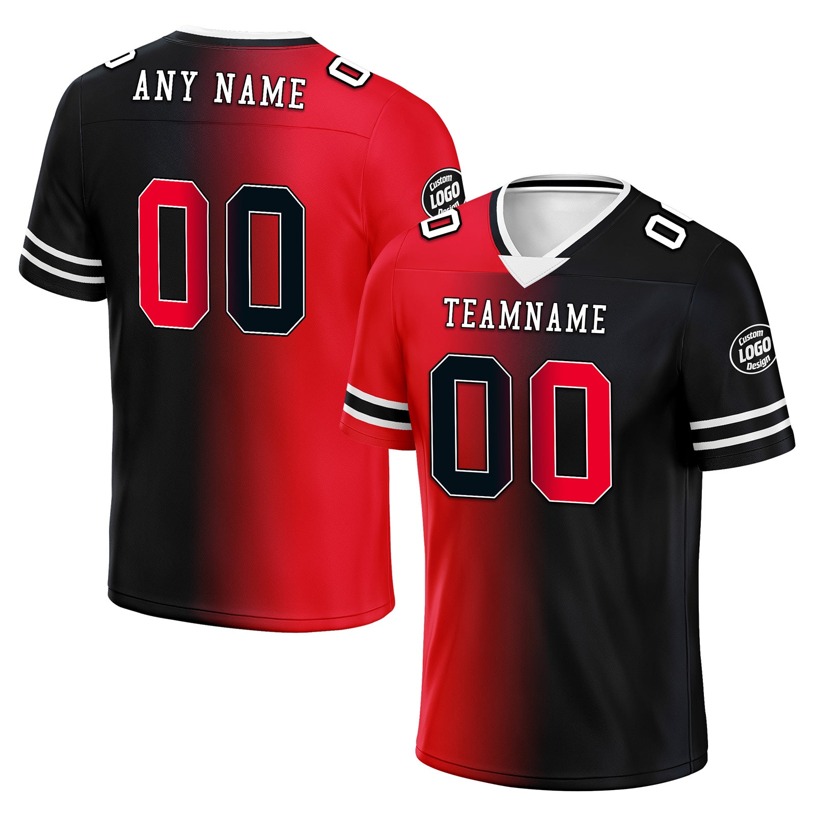 Custom Dark Gray Red Texas Personalized Authentic Football Jersey FBJ02-D028017-22