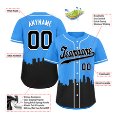 Custom Blue Black City Edition Personalized Authentic Baseball Jersey BSBJ01-D017132