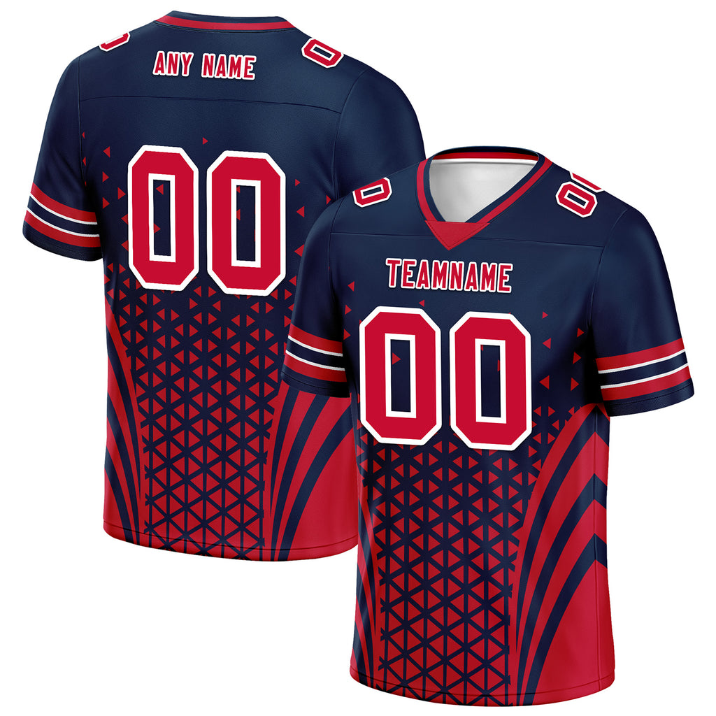 Custom Blue White Massachusetts Football Jersey and Sports Shoes Combo Offer Personalized Combo ZH-D023031-26
