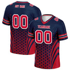 Custom Blue White Massachusetts Football Jersey and Sports Shoes Combo Offer Personalized Combo ZH-D023031-26