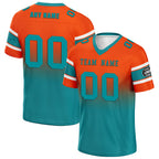 Custom Orange Blue Miami Football Jersey and Hat Combo Offer Personalized Combo ZH-D020326-24