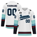 Custom White Blue Personalized Hockey Jersey HCKJ01-D0a70da