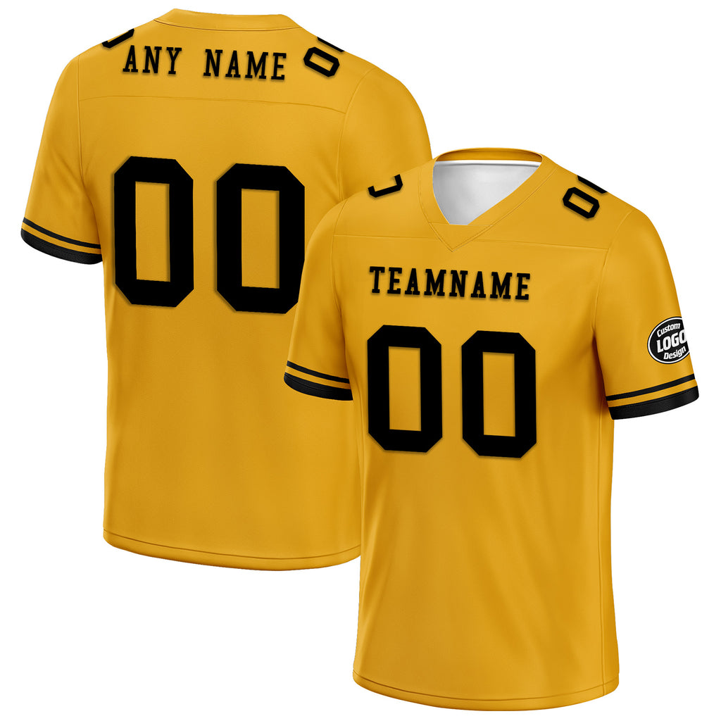 Custom Yellow Pittsburgh Personalized Authentic Football Jersey FBJ02-D020263-30