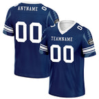 Custom Blue Black Indianapolis Personalized Authentic Football Jersey FBJ02-D025033-16
