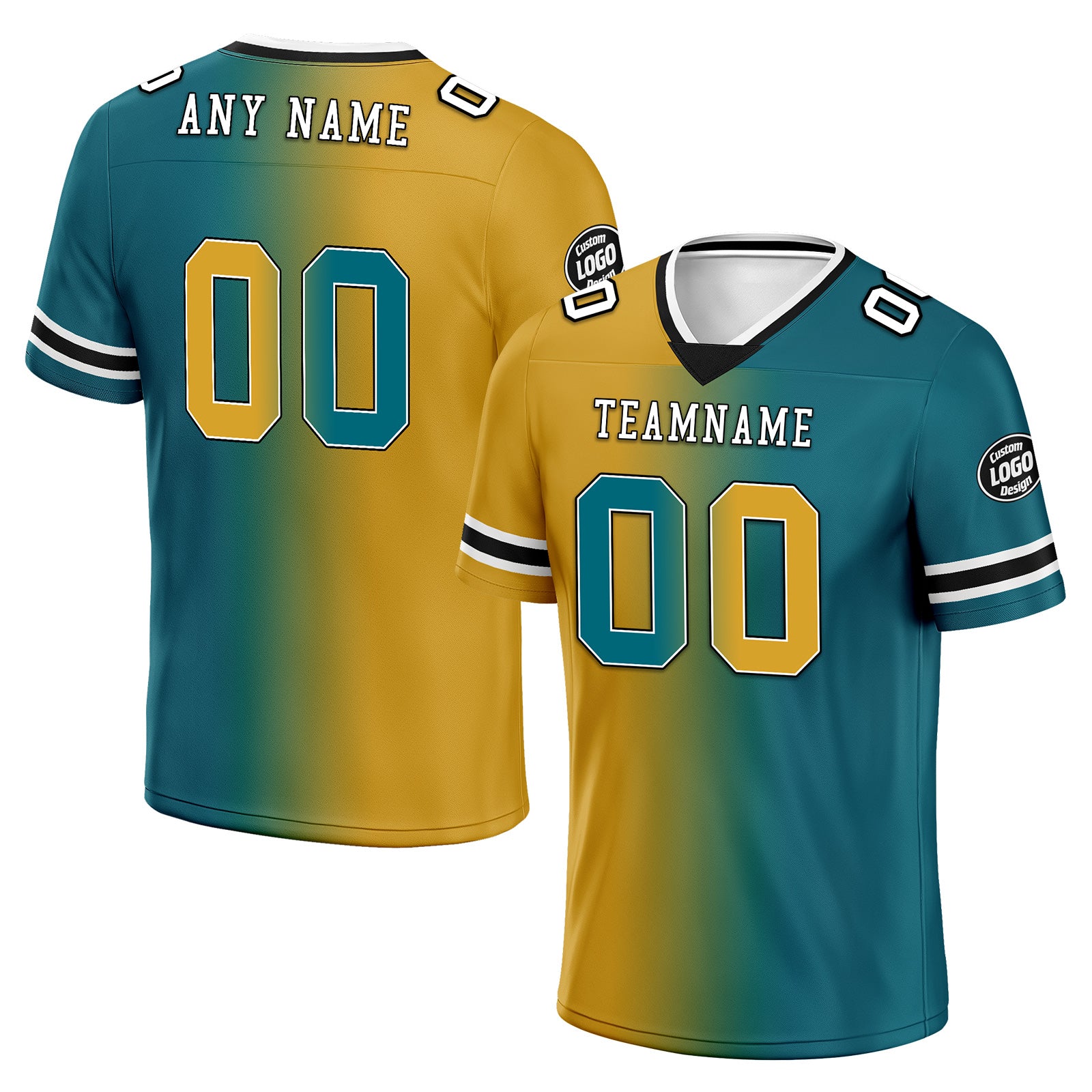 Custom Green Yellow Florida Personalized Authentic Football Jersey FBJ02-D028017-24