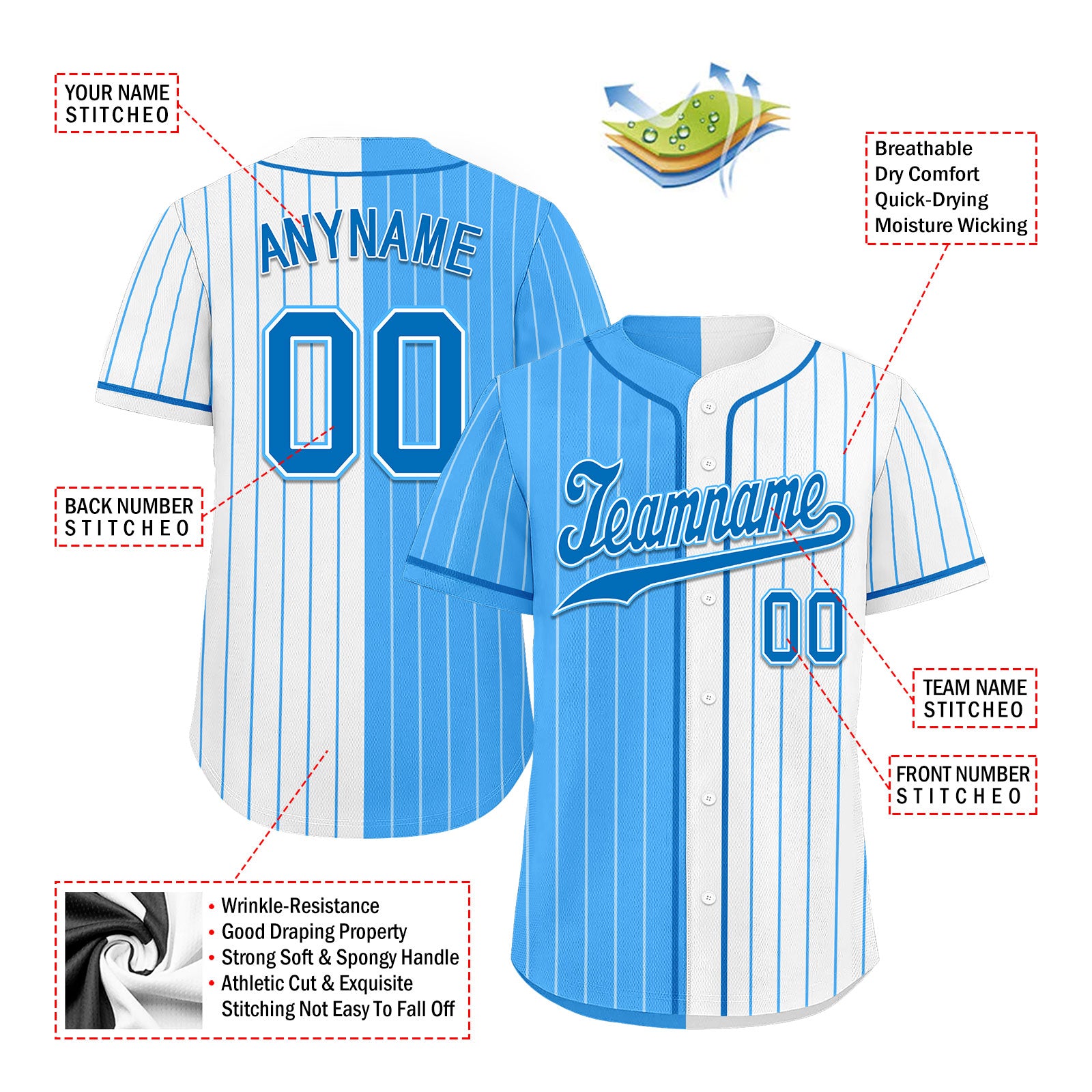 Custom Stripe Fashion Personalized Authentic Baseball Jersey BSBJ01-E06043-2