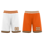 Custom White Orange Classic Style Reversible Basketball Uniform Personalized Ordinary BBJR-D017052