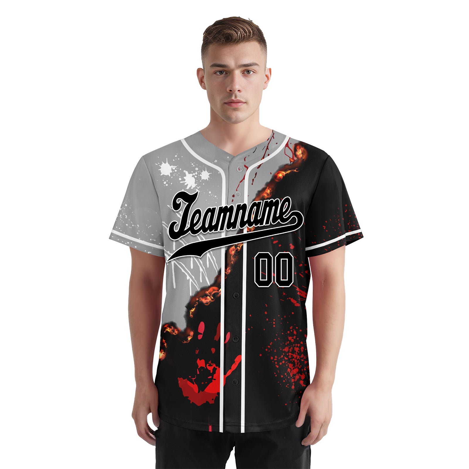 Custom Gothic Personalized Authentic Baseball Jersey BSBJ01-E06007