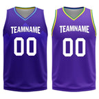 Custom Purple White Utah City Edition Personalized Reversible Basketball Set Sports Basketball Jersey BBJ01R-D0610-29