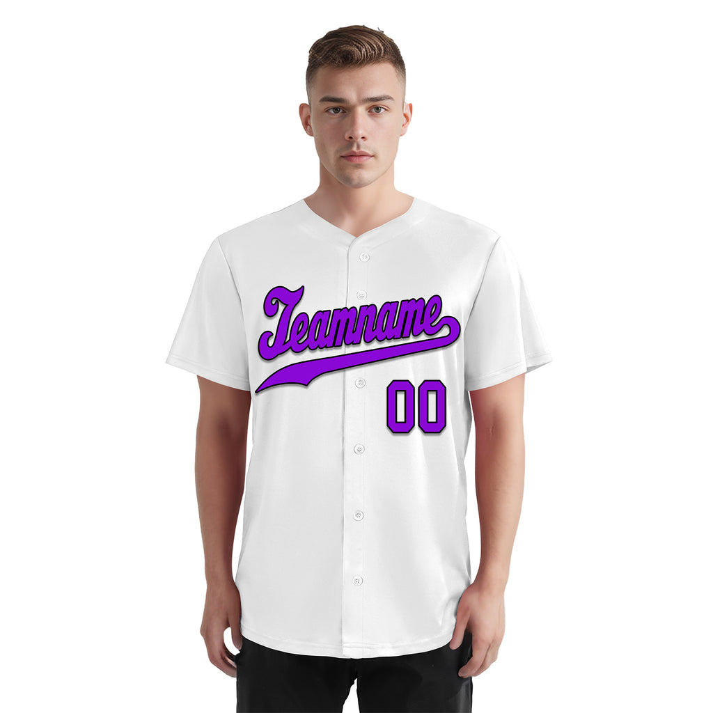 Custom White World Cancer Day Personalized Authentic Baseball Jersey BSBJ01-E06020-8