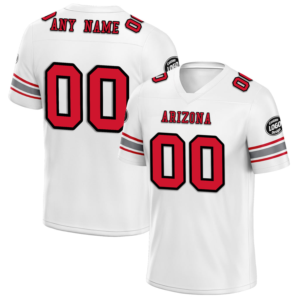 Custom White Arizona Personalized Authentic Football Jersey FBJ02-D020256-1