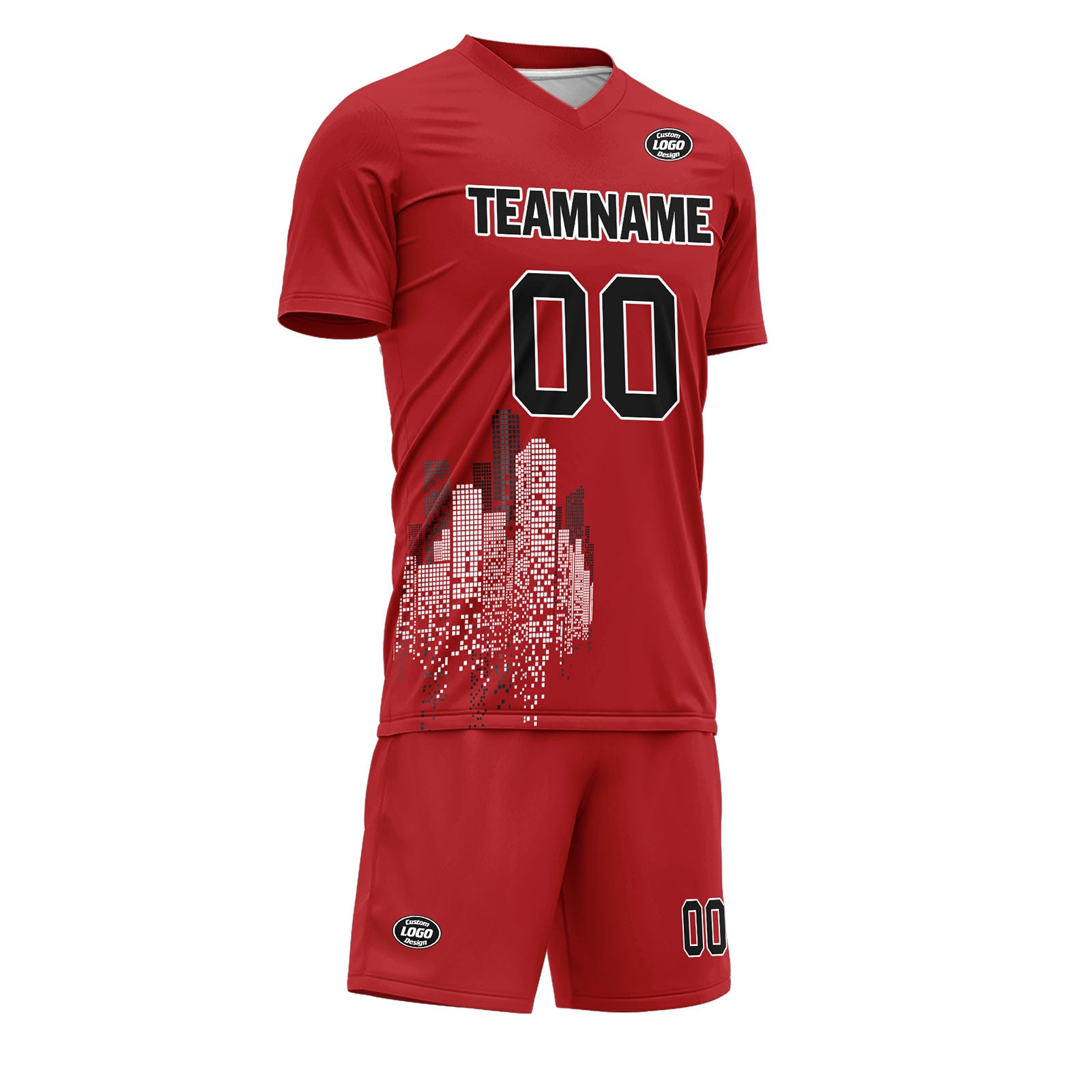 Custom Red Soccer Sets Jersey Personalized SCJ101-D28001
