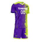 Custom Purple Green Soccer Sets Jersey Personalized SCJ101-D020210-4