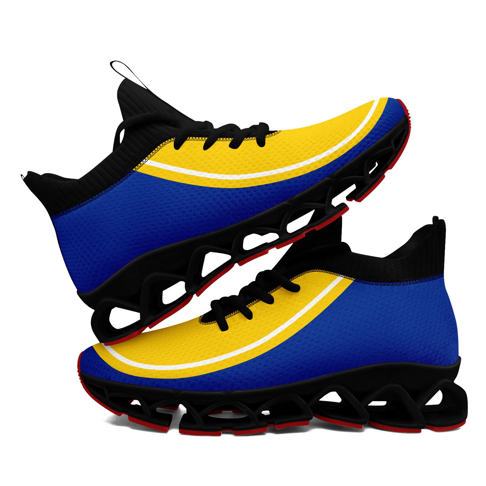 Custom Blue Yellow Maxsoul Shoes Personalized Sneaker FN030XD-D020388-25